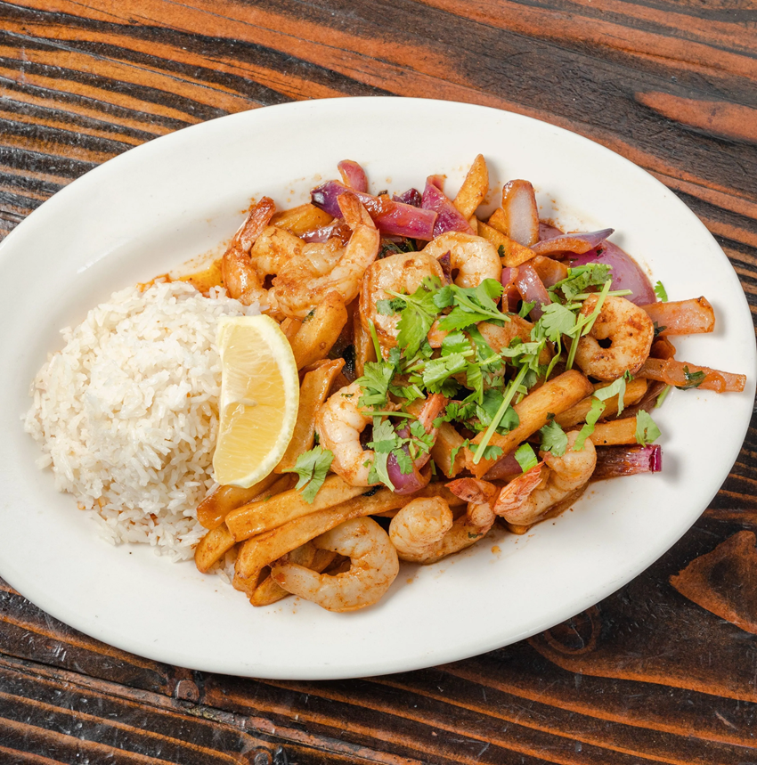 Saltado de Camarones