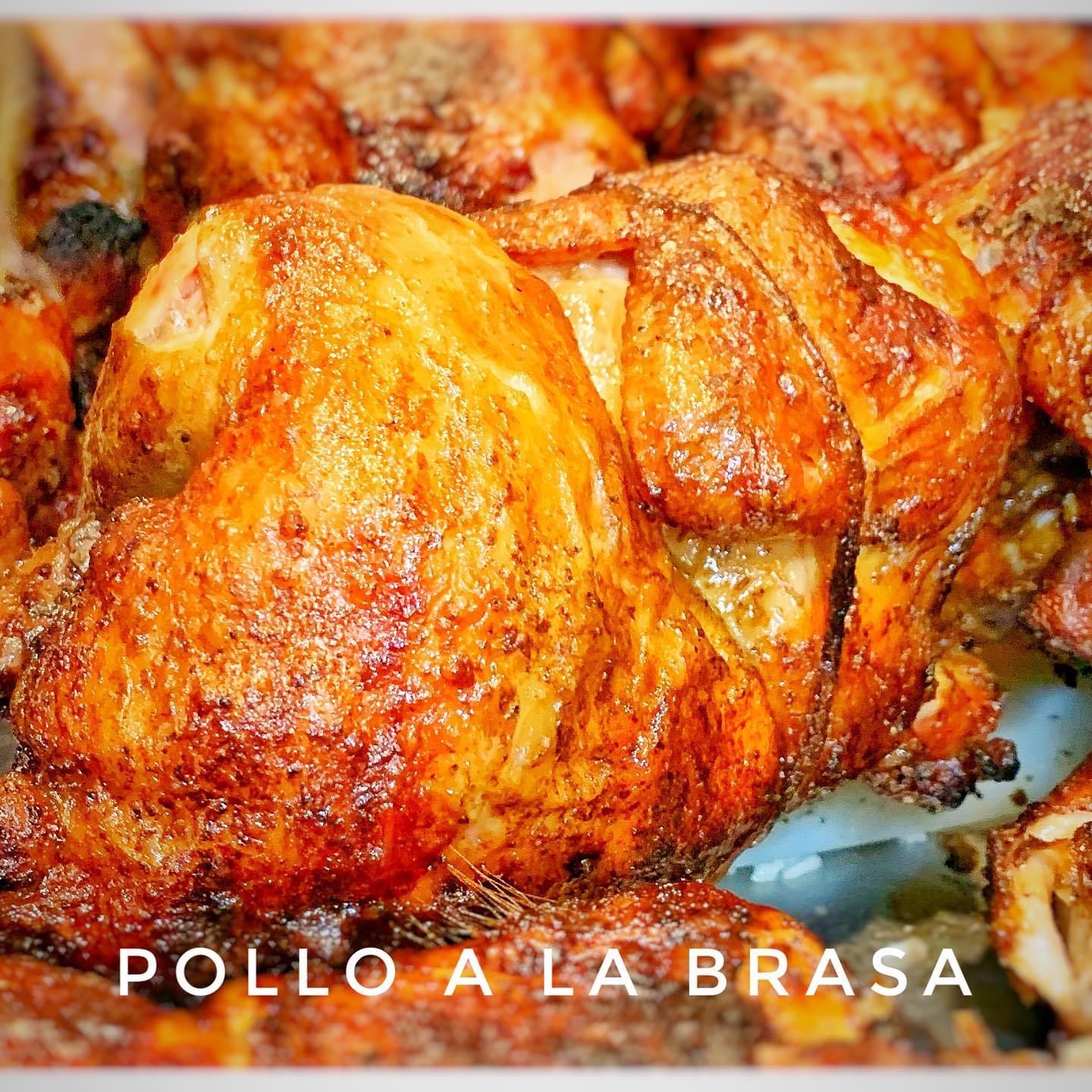 Our famous rotisserie chicken made over firewood.